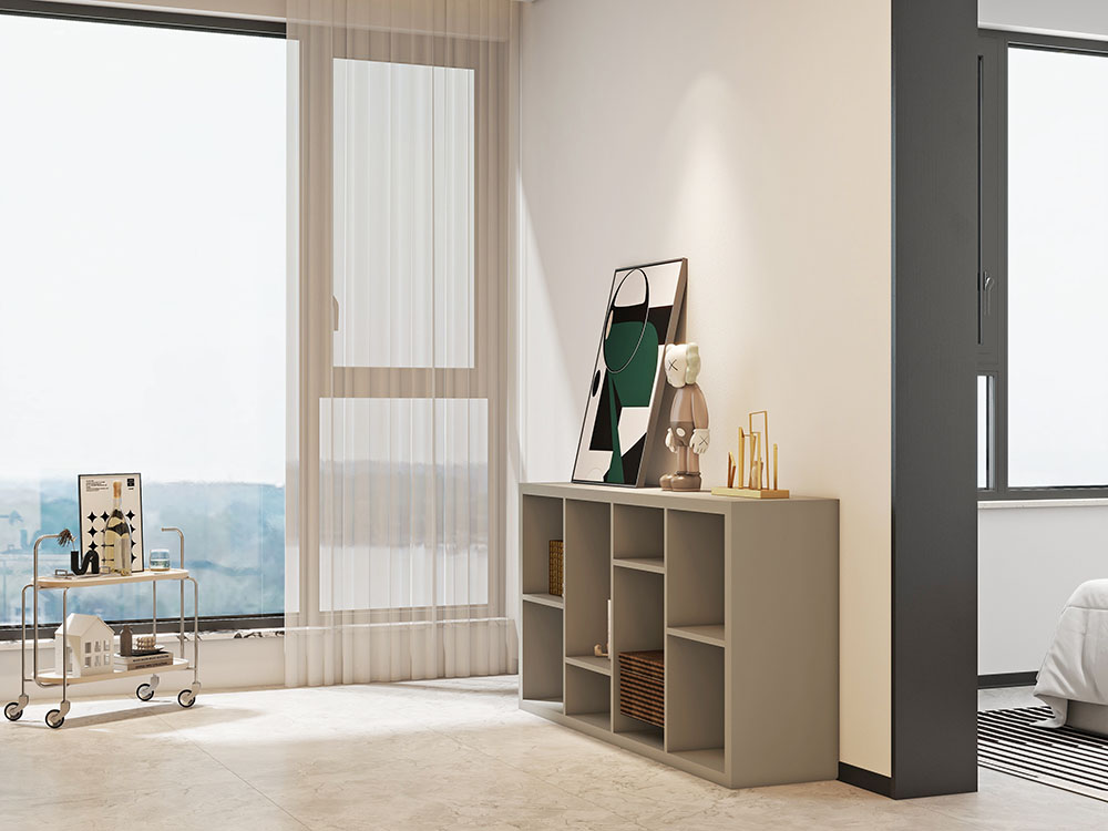 Armario con estantes